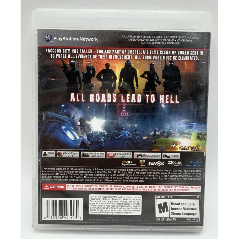 Resident Evil Operation Raccoon City Playstation 3 PS3 Complete in Box